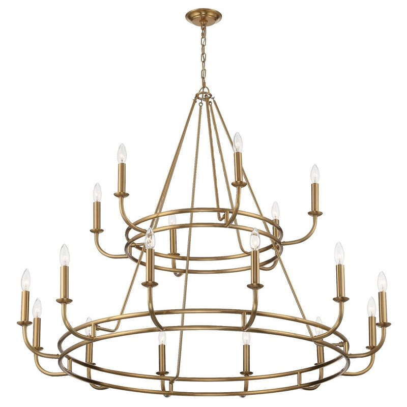 Crystorama Lighting Bailey 18 - Light Chandelier in  Aged Brass