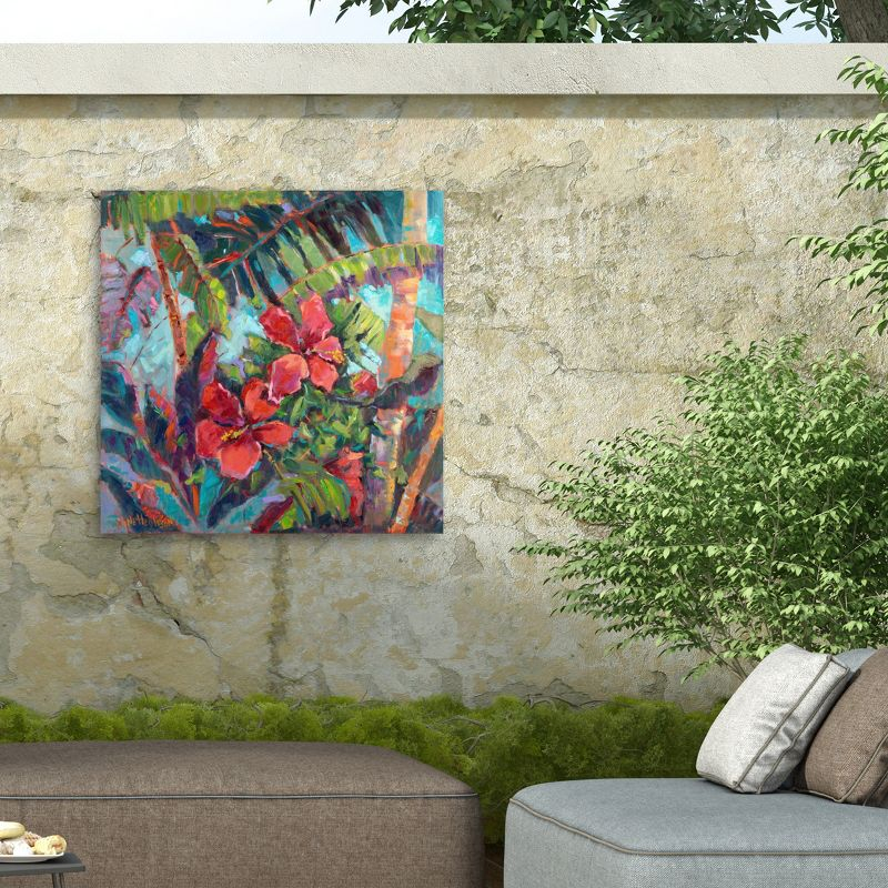 Trademark Fine Art - Nanette Oleson 'Splash Of The Tropics Ii' Outdoor Canvas - 14x14