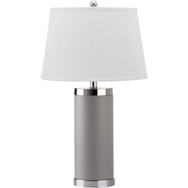 Leather Column Table Lamp (Set of 2) - Grey - Safavieh.