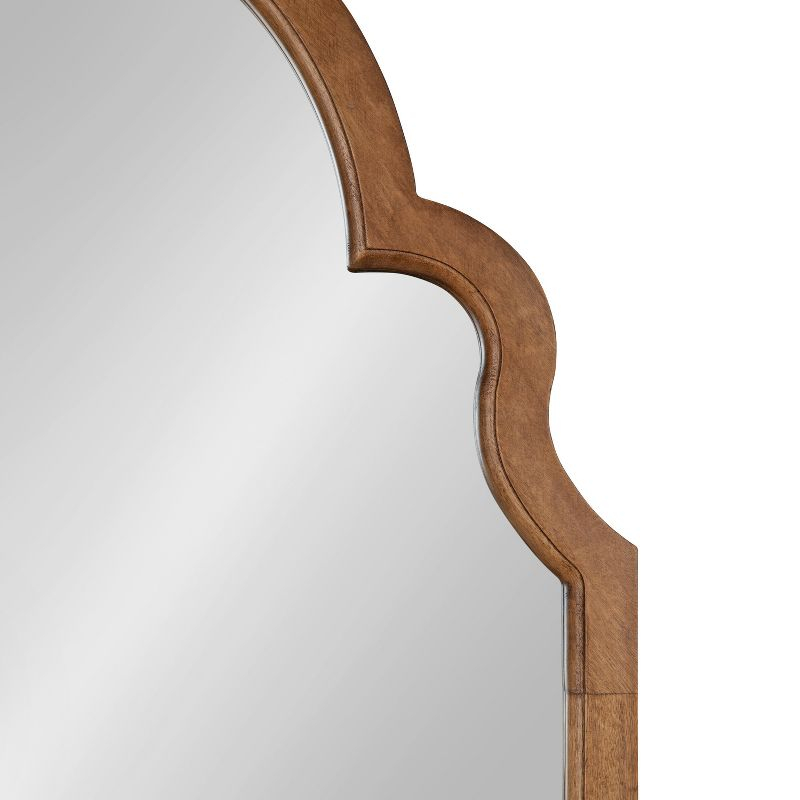 Kate and Laurel Hogan Wood Arch Mirror, 36x30, Rustic Brown