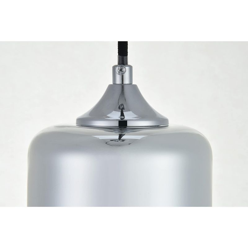 Elegant Lighting Ashwell 1 Light Chrome Pendant With Clear Glass