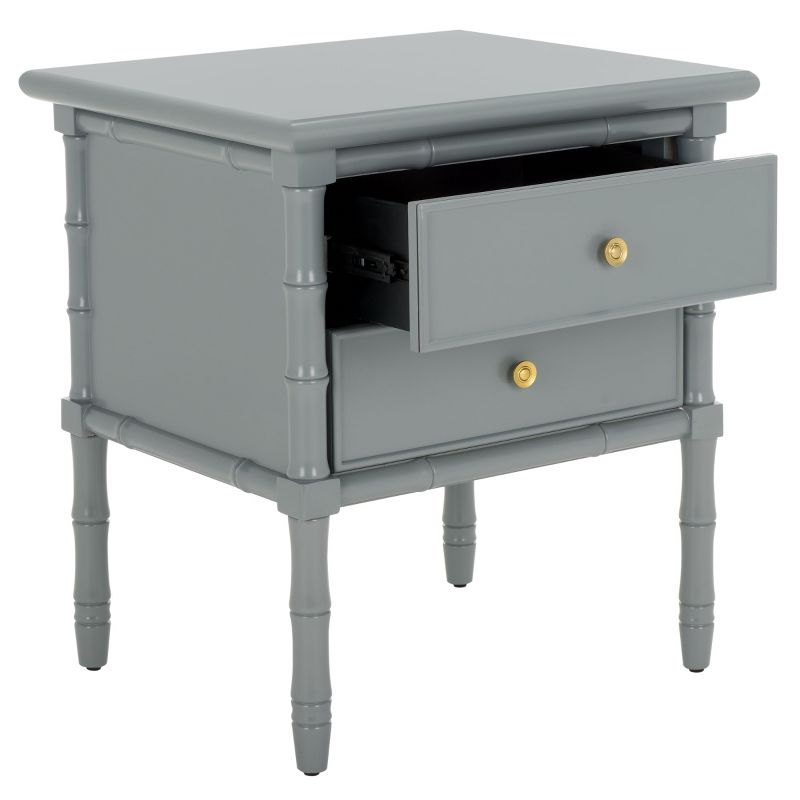 Niah 2 Drawer Nightstand - NST3501 - Grey/Gold - Safavieh