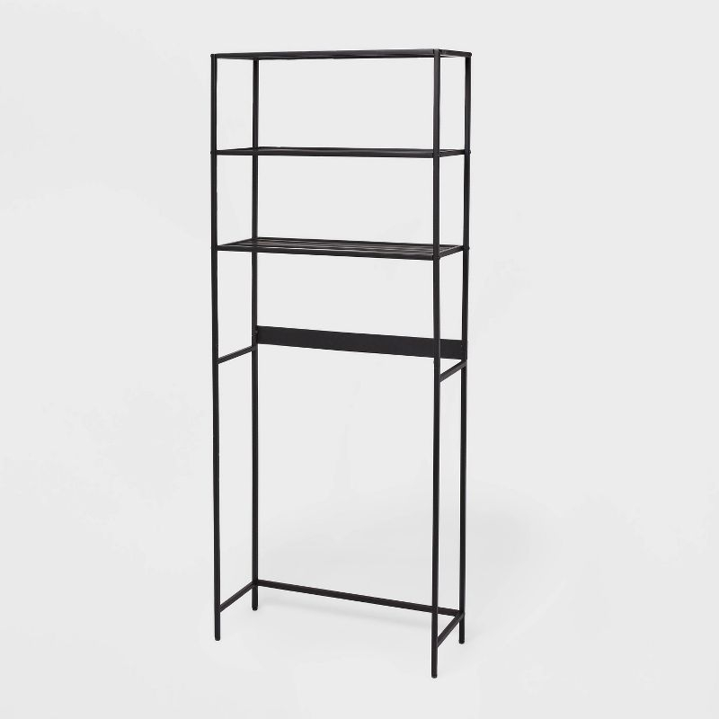 Over The Toilet Storage Black Metal - Brightroom™: 3-Tier Iron Etagere, Space Saver, Easy No-Tool Assembly