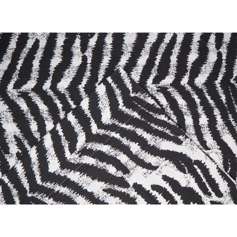 Pointehaven 180 GSM Cotton Flannel Sheet Set - Full, Zebra