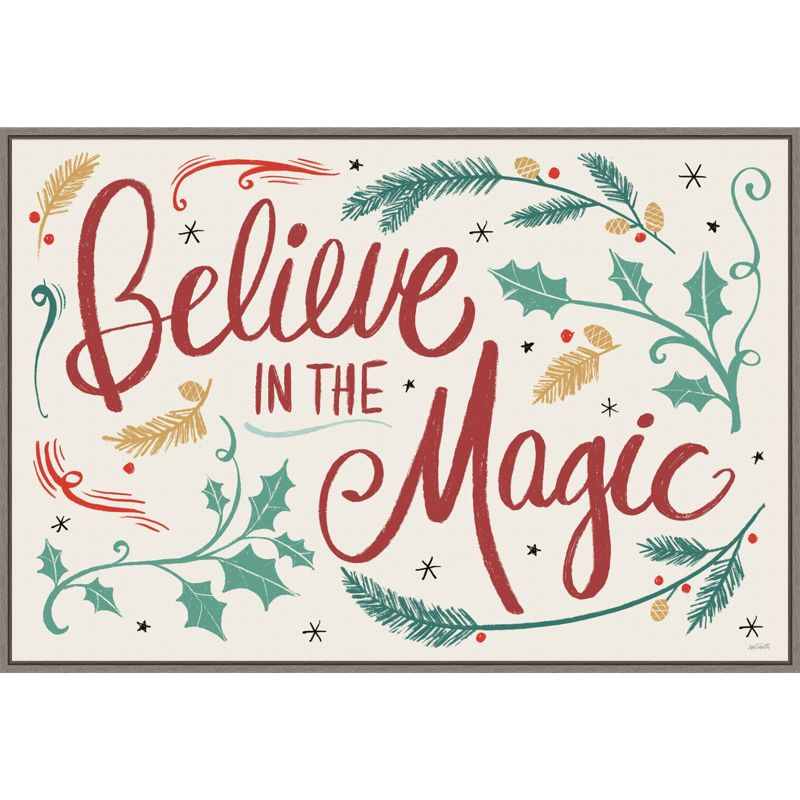 Amanti Art Seasonal Shades I Christmas Magic by Anne Tavoletti Canvas Wall Art Print Framed 33-in. x 23-in.