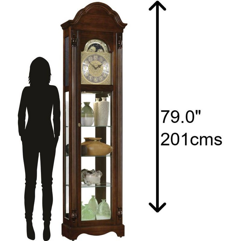 Ridgeway Clocks Clarksburg 79'' H Solid + Manufactured Wood Grandfather Clock with Adjustable Chime Volume