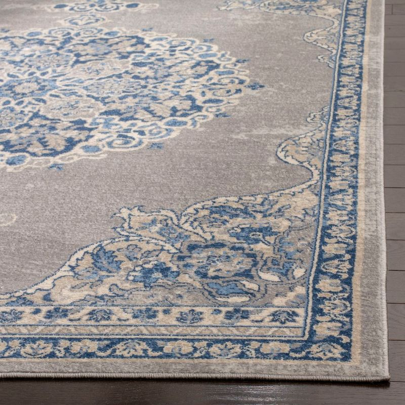 Brentwood BNT867 Power Loomed Indoor Area Rug - Light Grey/Blue - 5'3"x7'6" - Safavieh