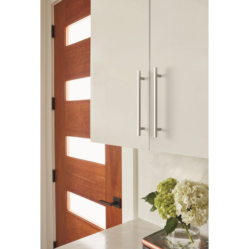 Amerock Caliber 7-9/16 inch (192mm) Center-to-Center Satin Nickel Cabinet Pull