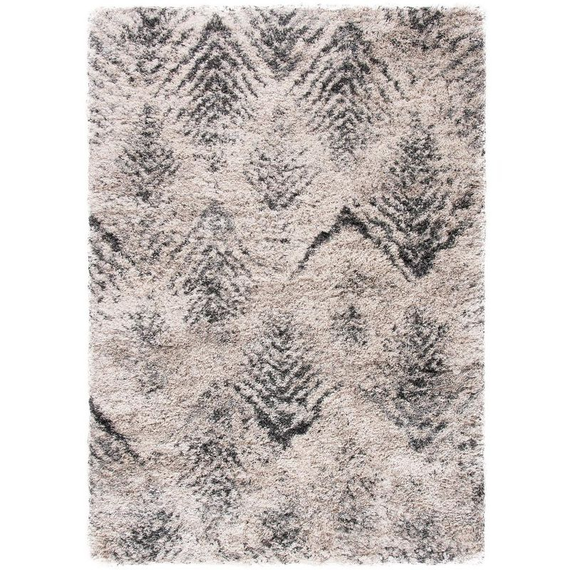 Iceland Shag ISG514 Power Loomed Accent Rug - Cream/Grey - 2'x3' - Safavieh