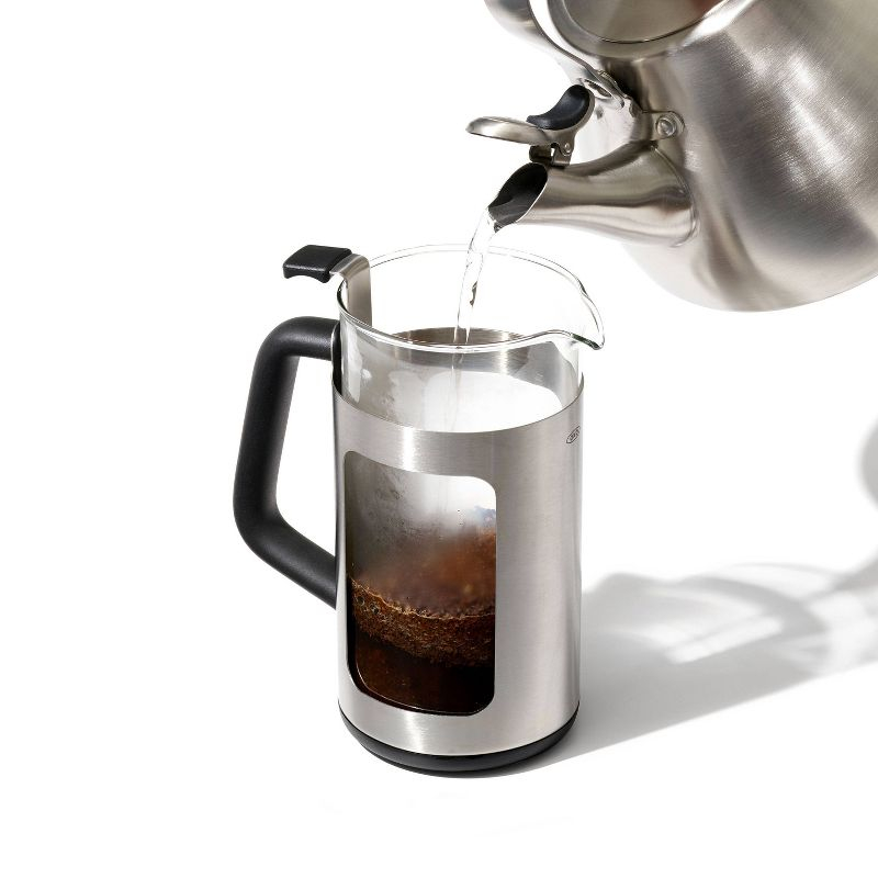 OXO 8 Cup French Press Coffee Maker - Black - 11294500: Stainless Steel & Glass, Nonslip Base, Manual, Hand Wash