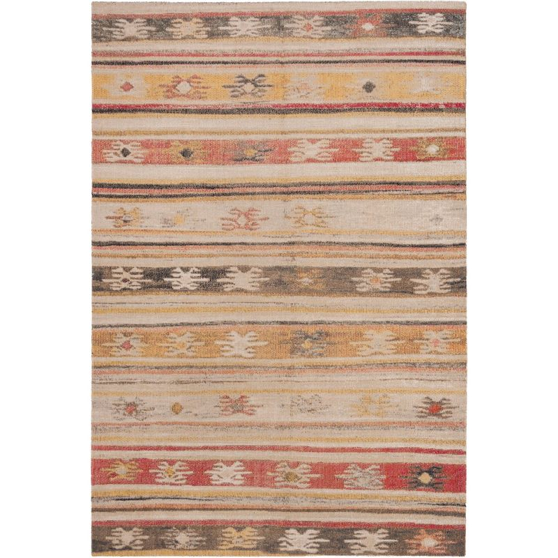 Montage MTG238 Power Loomed Indoor/Outdoor Area Rug - Taupe/Multi - 5'1"x7'6" - Safavieh