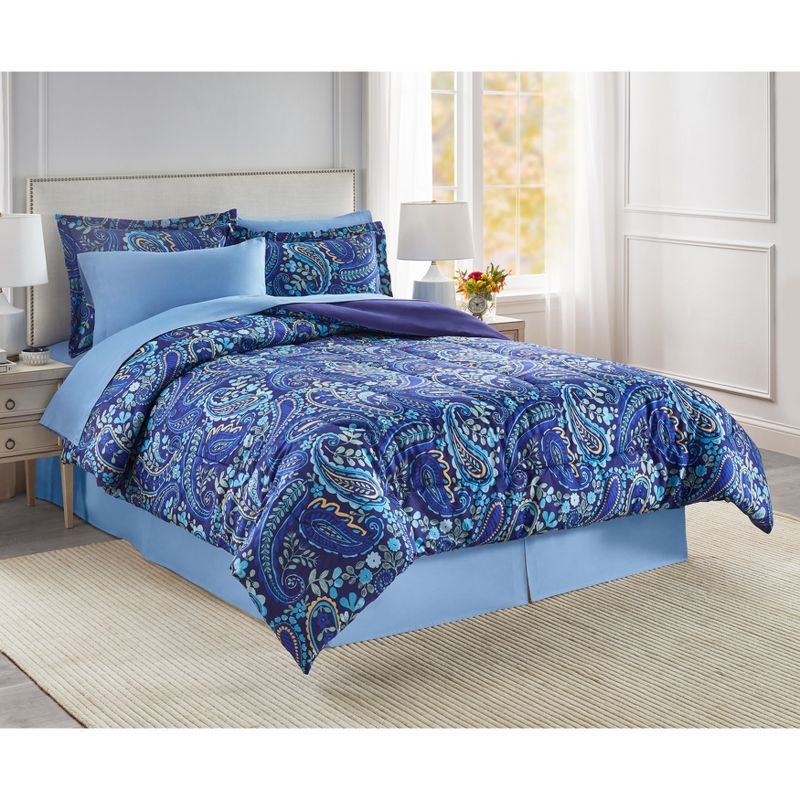 BrylaneHome BH Studio Reversible Comforter - Queen, Taupe Ivory