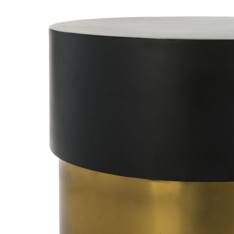 Solstice Round Side Table - ACC3201A - Black/Gold - Safavieh
