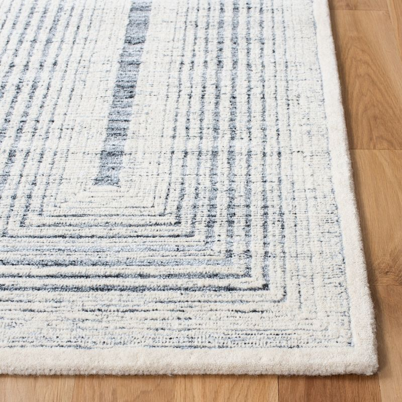 Metro MET991 Hand Tufted Indoor Area Rug - Dark Grey/Ivory - 4'x6' - Safavieh