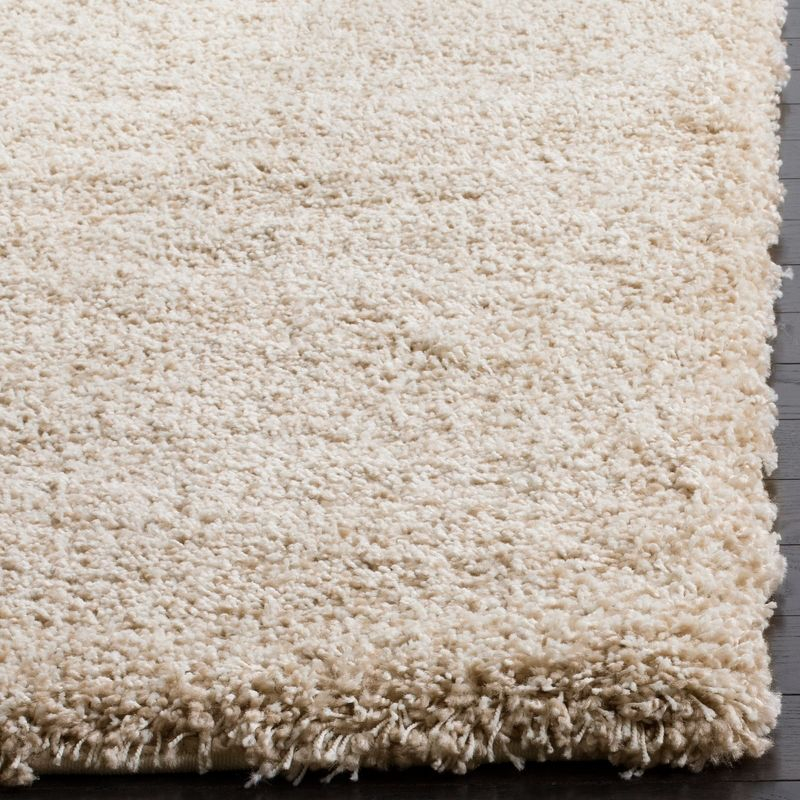 Santa Monica Shag SGN725 Power Loomed Indoor Area Rug - Beige - 4'x6' - Safavieh.