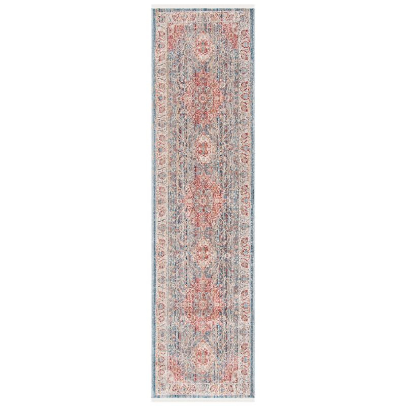 Kenitra KRA672 Power Loomed Runner Rug - Blue/Ivory - 2'2"x8' - Safavieh.
