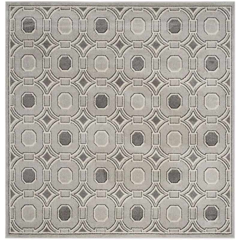 Amherst AMT431 Power Loomed Indoor Area Rug - Light Grey/Ivory - 7'x7' - Safavieh