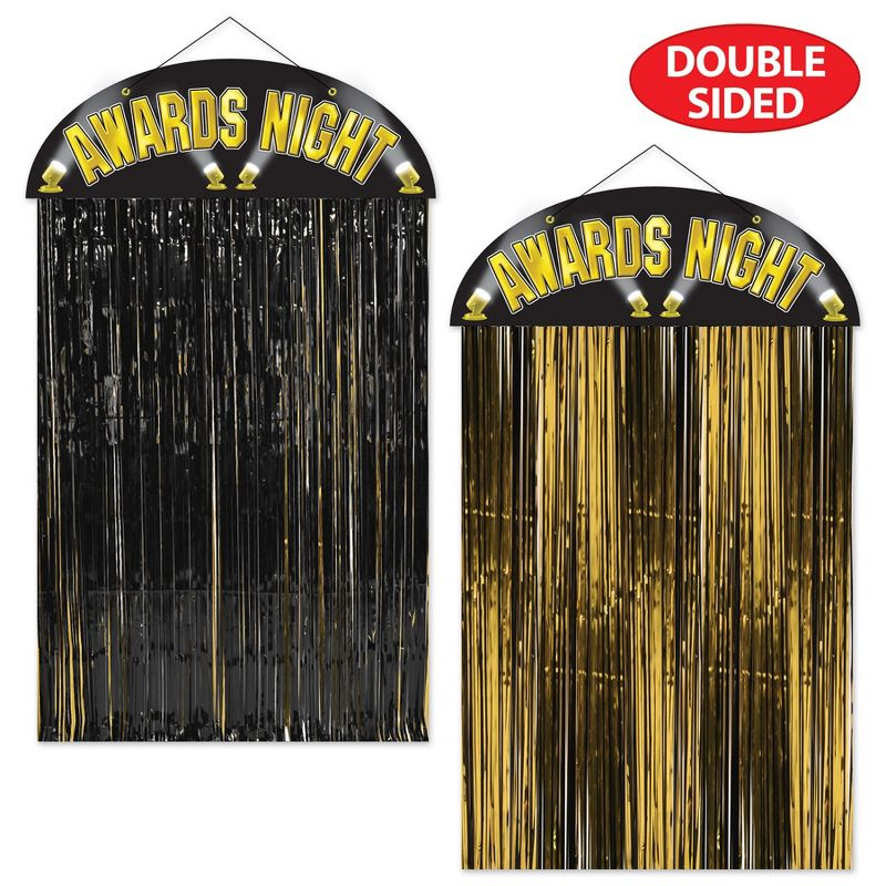 Beistle Awards Night Door Curtain, 4' 6" x 3', (1/Pkg) Multicolored