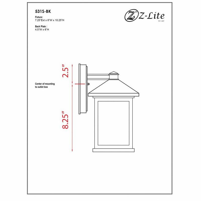 Z-Lite Portland 1 - Light Wall Light in  Oil Rubbed Bronze