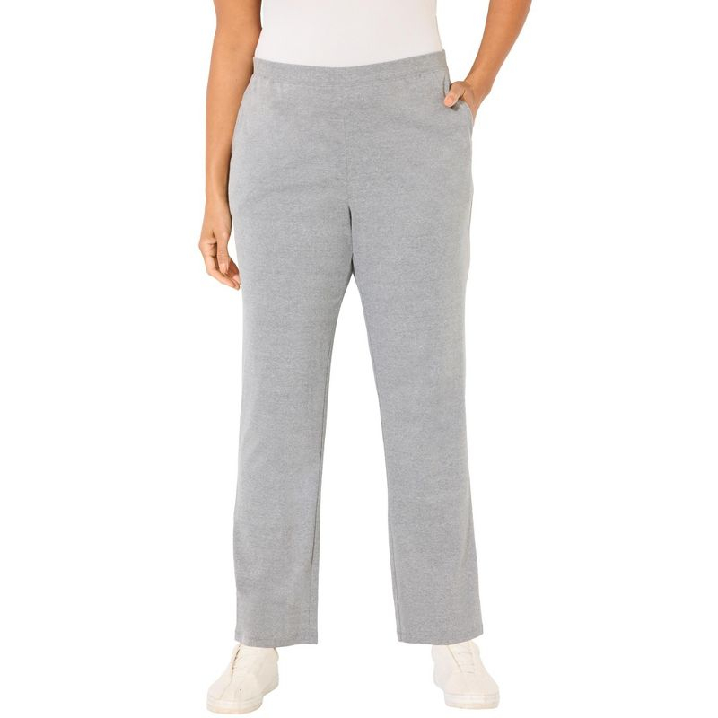 Catherines Women's Plus Size Suprema Pant - 0X, Heather Grey
