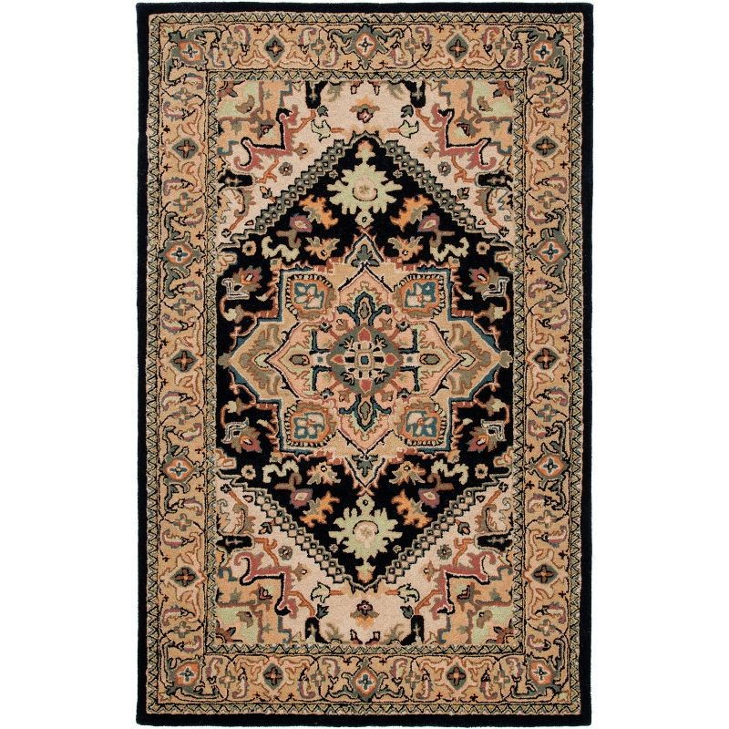 Heritage HG625 Handmade Area Rug - 5'x8' - Black/Gold - Safavieh