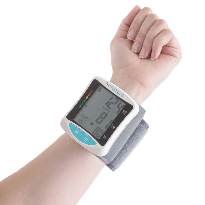 Fleming Supply Automatic Adjustable Cuff Wrist Blood Pressure Monitor With Digital LCD Display Screen