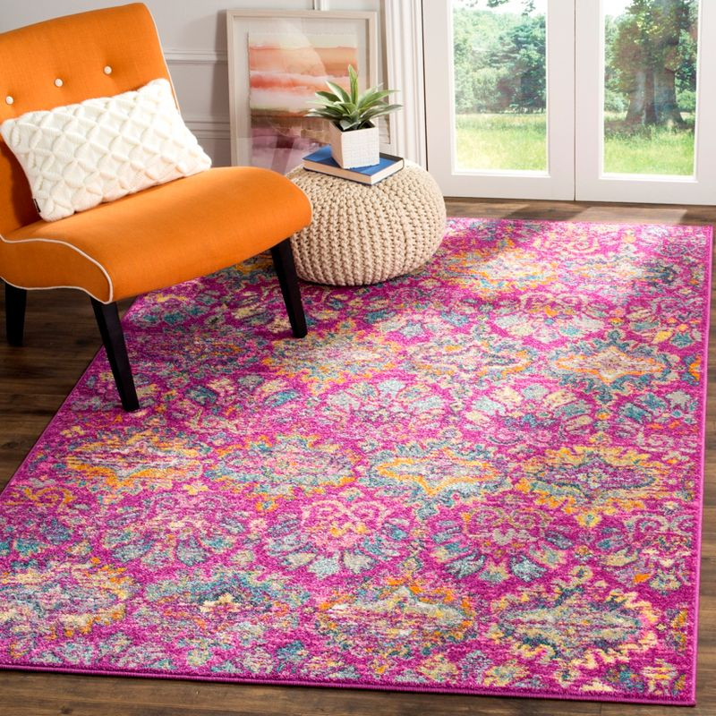 Madison MAD144 Power Loomed Indoor Accent Rug - Fuchsia/Blue - 3'x5' - Safavieh