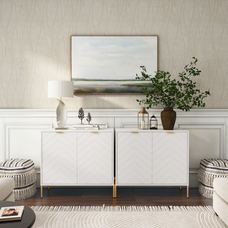 CLIHOME 31.5 in. H Utility Storage Cabinet with Adjustable Shelves