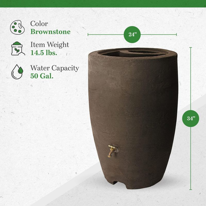 Algreen Athena Plastic Rain Water Collection Drum Barrel