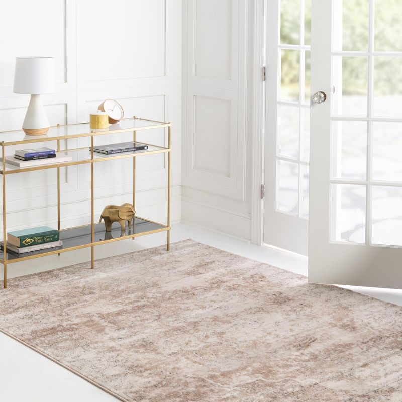 Unique Loom Portland Collection Area Rug - Canby (5' 3" x 8' Rectangle Ivory/Beige)