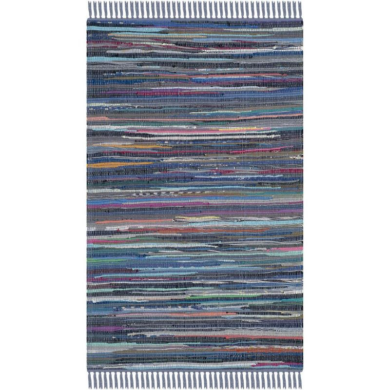Rag Rug RAR121 Hand Woven Indoor Accent Rug - 2'6"x4' - Purple/Multi - Safavieh