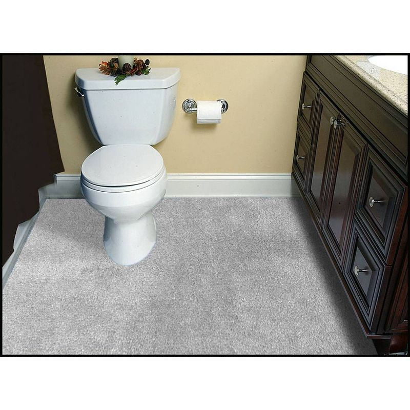 5'x6' Washable Bathroom Carpet Platinum Gray - Garland Rug