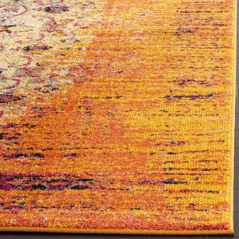 Monaco MNC209 Power Loomed Indoor Area Rug - Orange/Multi - 8'x11' - Safavieh.