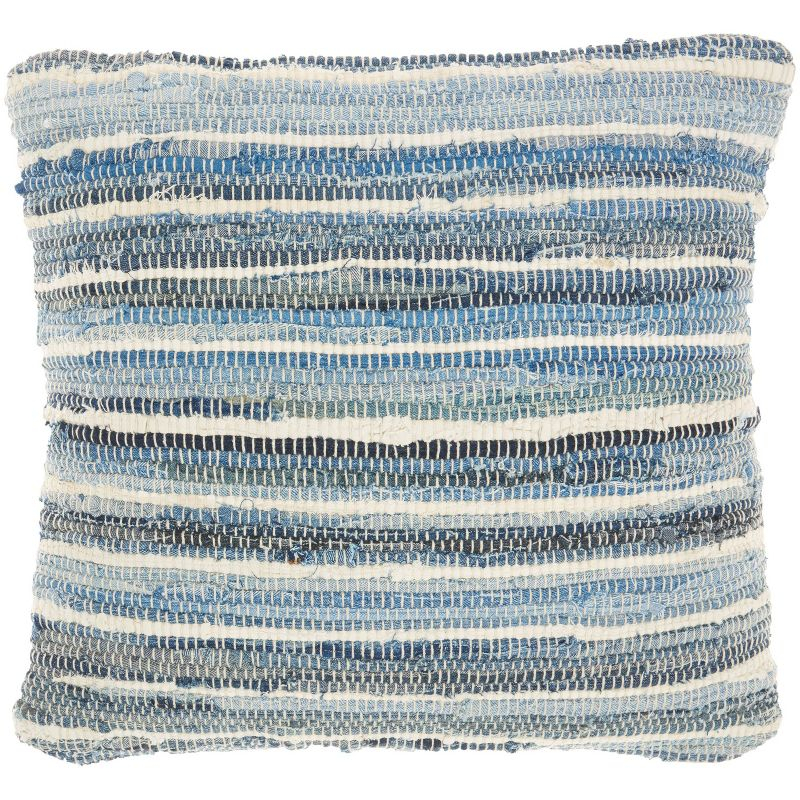 Life Styles Woven Throw Pillow Denim - Mina Victory