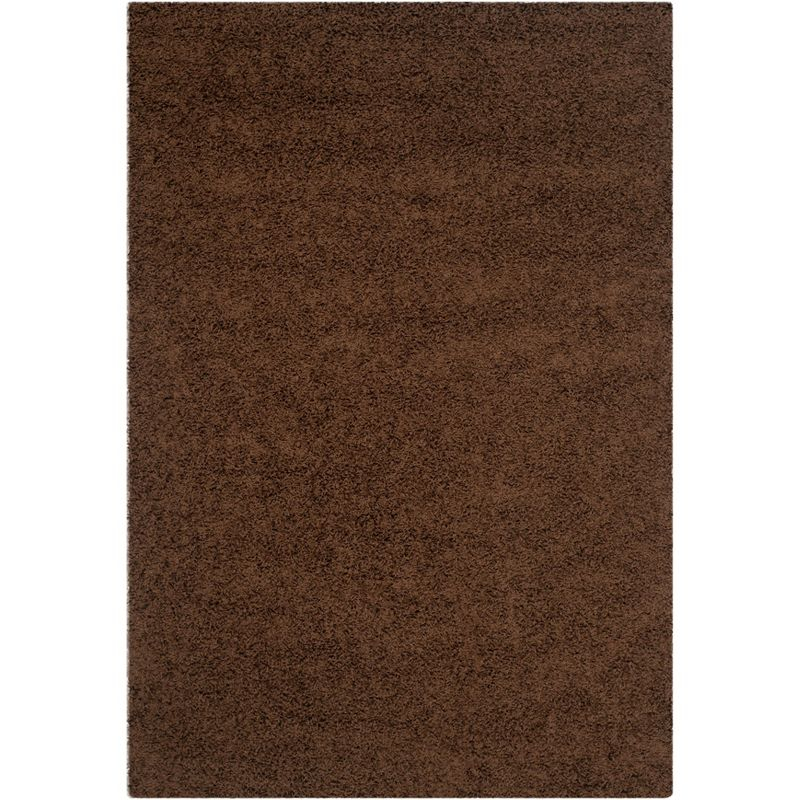 Athens Shag SGA119 Power Loomed Indoor Area Rug - Brown - 5'1"x7'6" - Safavieh