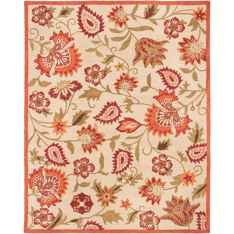 Blossom BLM862 Hand Hooked Area Rug - Beige/Multi - 8'x10' - Safavieh.