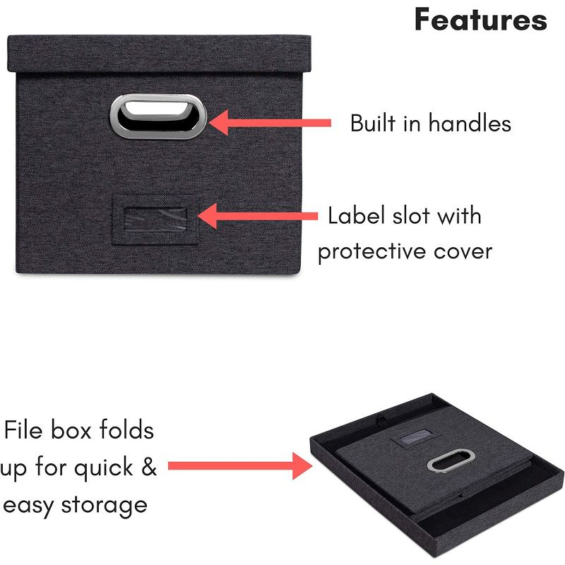 BirdRock Home Internet's Best Collapsible File Storage Fabric Box