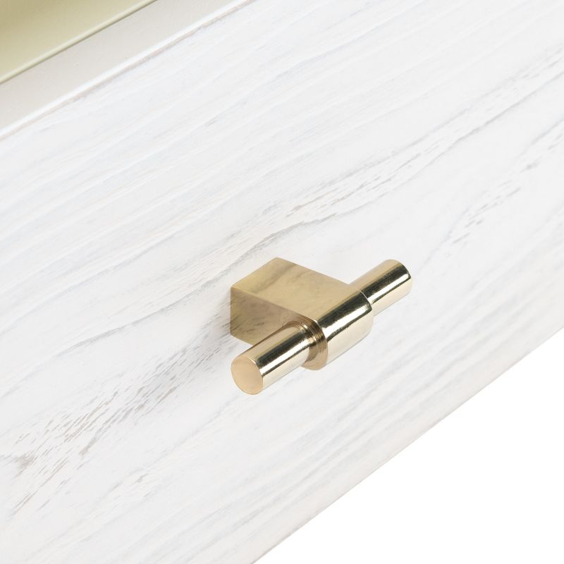 Genevieve Media Stand - Cream/White Washed - Safavieh