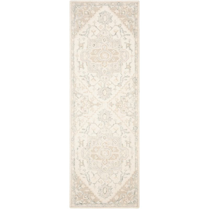 Micro-Loop MLP503 Hand Tufted Indoor Runner Rug - Ivory/Beige - 2'3"x9' - Safavieh