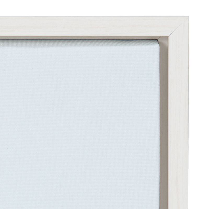 Kate & Laurel All Things Decor 23" x 33" Sylvie Pale Green Coconut Palm Trees Framed Wall Canvas White : Modern Style Artwork
