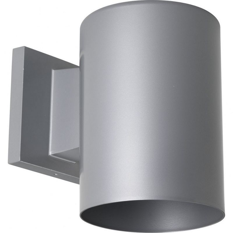 Progress Lighting, Cylinder Collection, 1-Light Wall Sconce, Metallic Gray, Porcelain Shade