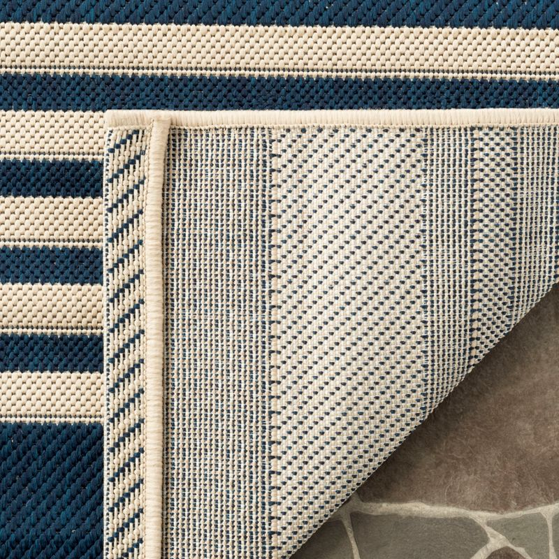Courtyard CY6062 Power Loomed Indoor/Outdoor Area Rug - Navy/Beige - 8'9"x11'9" - Safavieh.