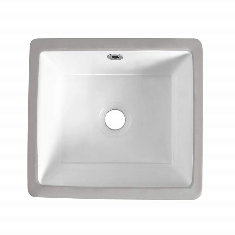 Fine Fixtures Undermount Vessel Bathroom Sink - 13" x 11" - White