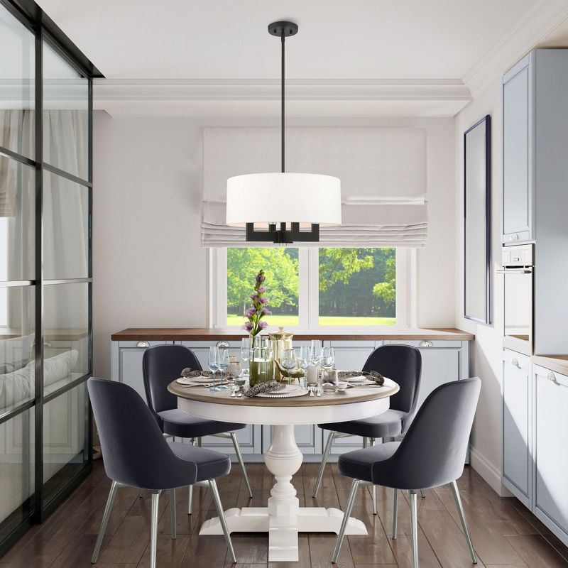 Livex Lighting Cresthaven 4 - Light Chandelier in  Black