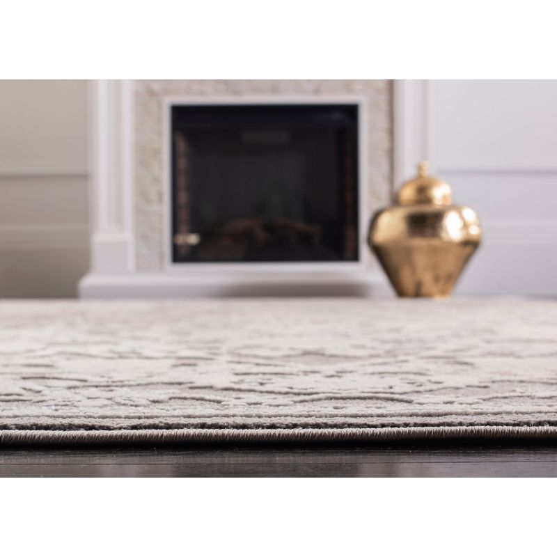 Reflection RFT665 Power Loomed Indoor Area Rug - 9'x12' - Dark Grey/Cream - Safavieh