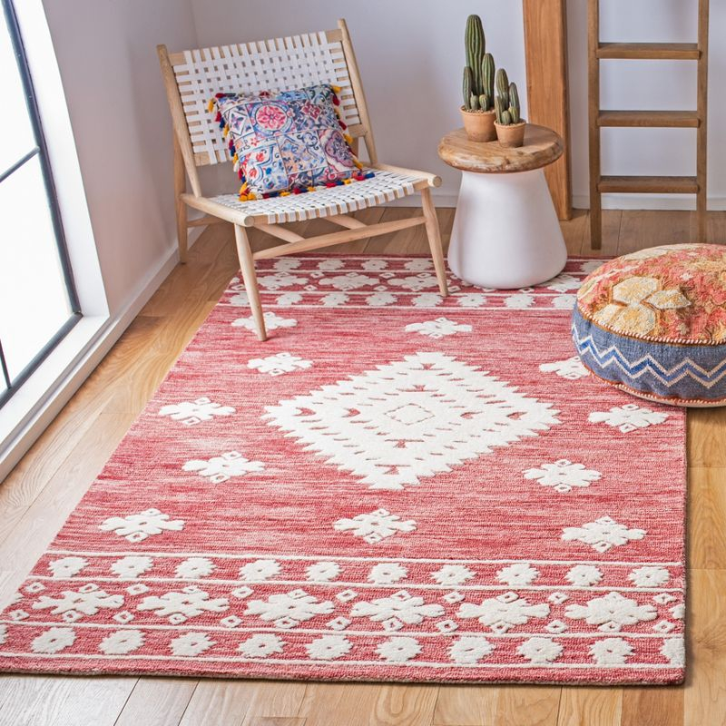 Aspen APN550 Hand Tufted Indoor Area Rug - Rust/Ivory - 4'x6' - Safavieh