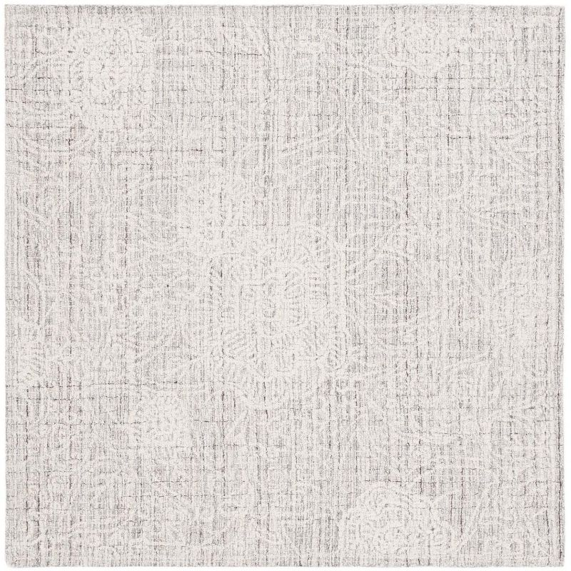 Ebony EBN114 Hand Tufted Area Rug - Grey/Ivory - 6'x6' - Safavieh.