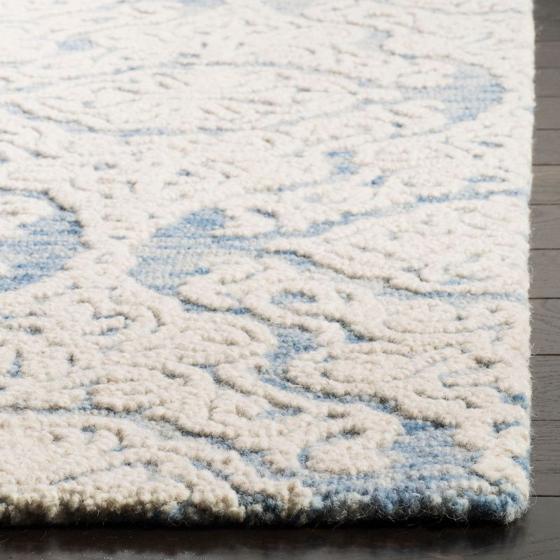 Blossom BLM112 Hand Tufted Indoor Runner Rug - Blue/Ivory - 2'3"x12' - Safavieh