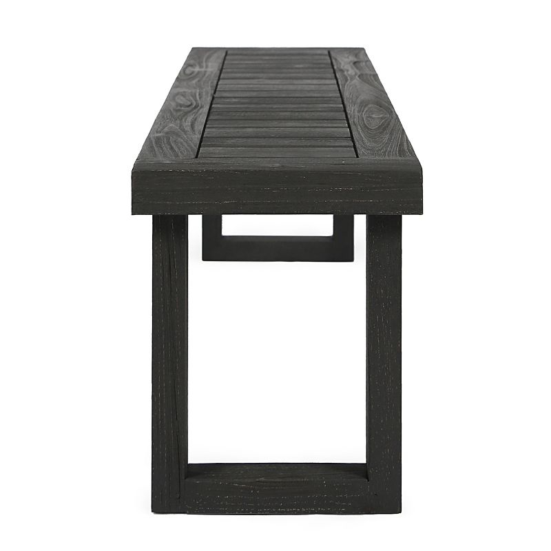 Nestor Acacia Bench - Sandblast Dark Gray - Christopher Knight Home: Weather-Resistant Patio Seating