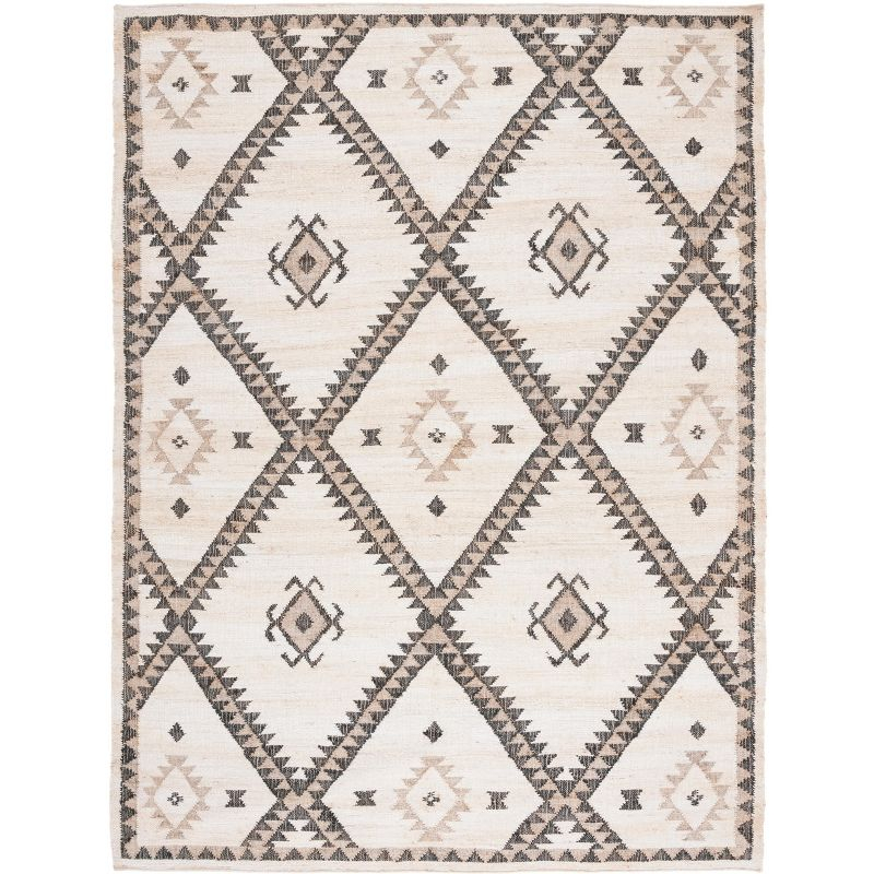 Kilim KLM761 Hand Woven Area Rug - Ivory/Black - 8'x10' - Safavieh.